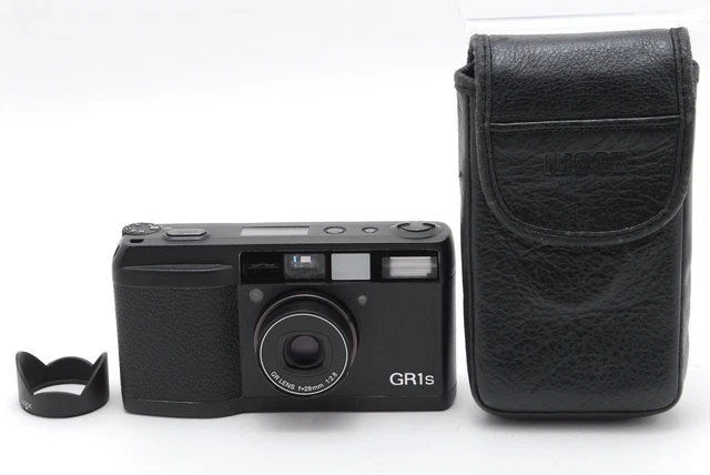 REAR【EXC+5 + Case Hood】 Ricoh GR1s Black Point & Shoot 35mm Film Camera q05