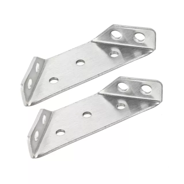 Shelf Angle Bracket Joint Support Corner Brace, 50mmx50mm, Silver Tone, 10Pcs