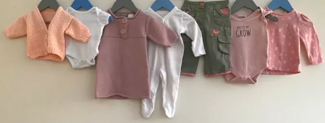 Baby Girls Bundle Of Clothing Age 0-3 Months Laredoute Mothercare Nutmeg