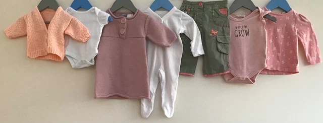 Pacchetto di abbigliamento per bambine età 0-3 mesi Laredoute noce moscata cura della madre