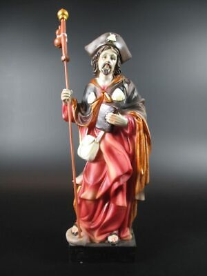 Holy st James, Jakobsweg Pilgrim, Poly Figurine Religion, 9 1/8in, New