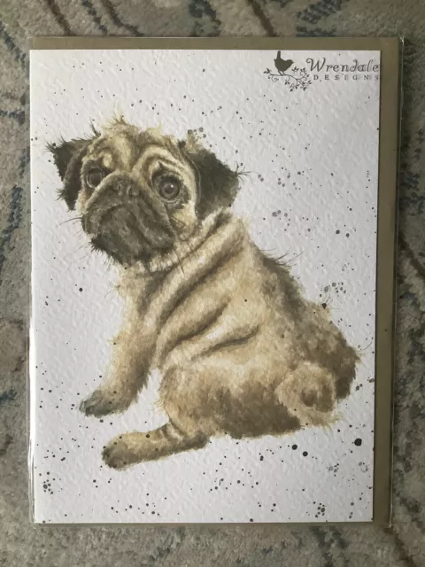 Wrendale Designs Greeting Card The Country Set Pug Love Puppy Dog Blank NIP