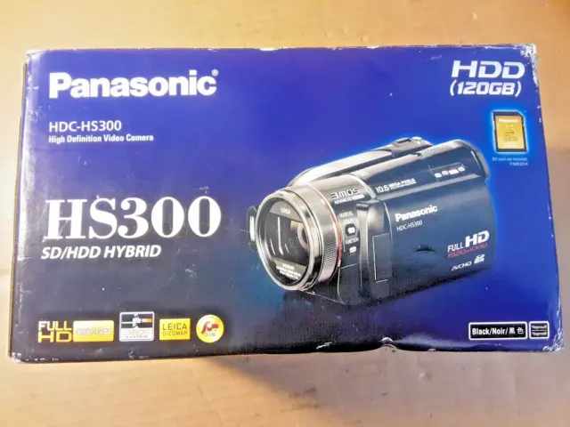 Panasonic HDC-HS300 Camcorder. Full HD. O.I.S. 1080p. 10.6 Mpxl.  PAL