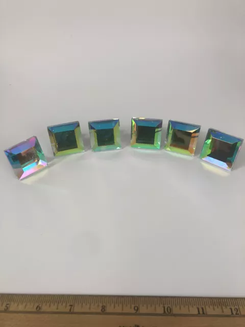 Mirror  Glass Handle Knobs Square Drawer Cabinet Dresser