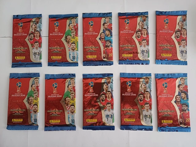 LOT 10 paquets neufs cartes cards PANINI ADRENALYN XL FIFA WORLD CUP RUSSIA 2018