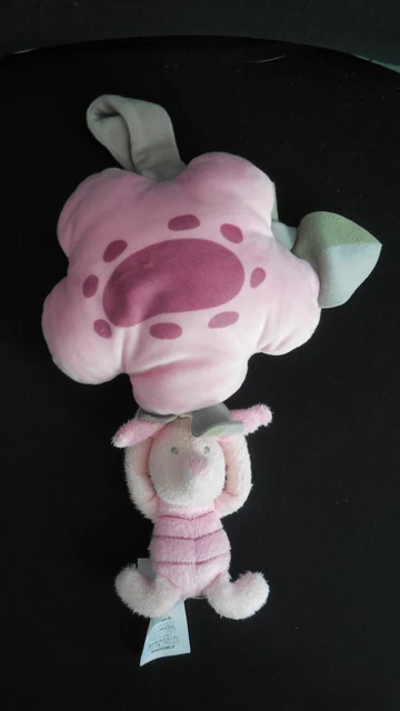 doudou peluche musical Porcinet rose + fleur DISNEY STORE USA