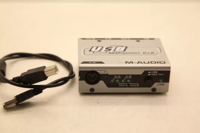 M-AUDIO - USB MidiSport 2x2 USB 32 MIDI CHANNEL INTERFACE 2 IN 2 OUT - Bon état