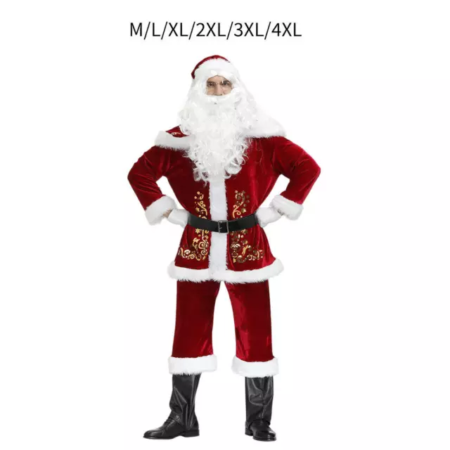 Costume da Babbo Natale per adulti Abito da uomo vestito natalizio da Natale