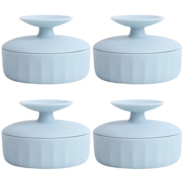 4pcs Boîte à nettoyage à double usage Boîte de maquillage pour brosses Nettoyer
