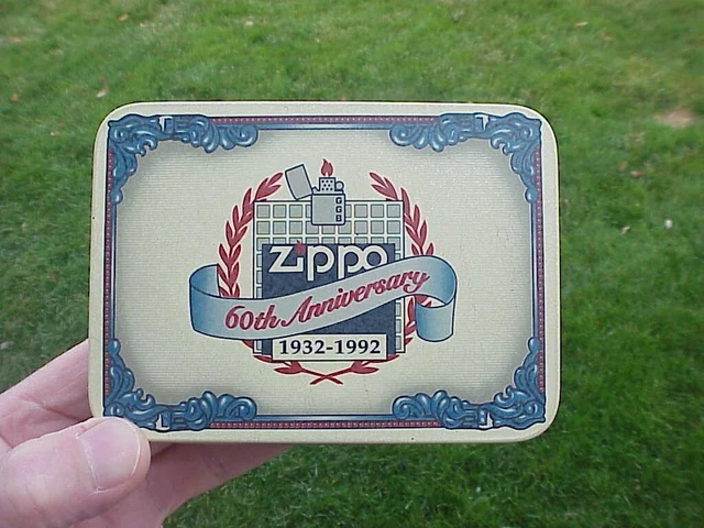 Zippo Lighter 60th Anniversary 1932 - 1992 Collector Tin Box Made in the USA 🔥
