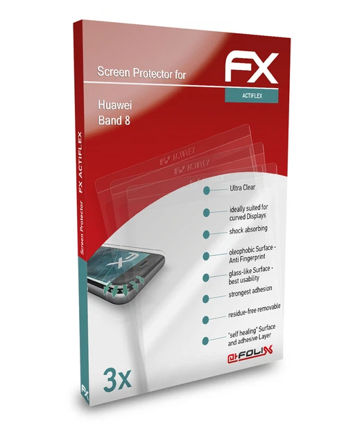 atFoliX 3x Screen Protector for Huawei Band 8 Protective Film clear&flexible