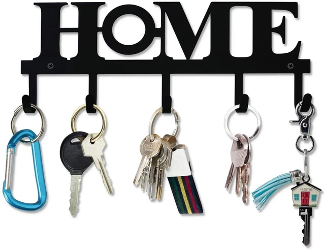 Metal Key Holder Hanging Wall Mount Vintage Keys Hook Home Decor Rustic Hanger
