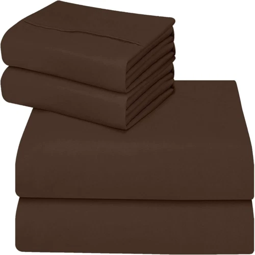 ComfyWell Doppelbettlaken montiert - Laken (135x190cm), braun