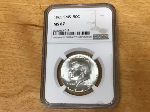1965 Sms Ngc Ms67 Kennedy Half Dollar 50C Special Mint Set - Blast White Beauty!