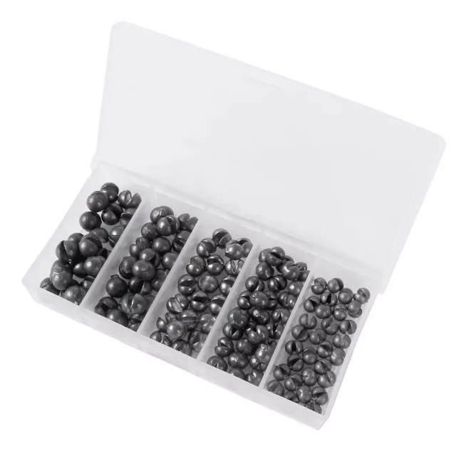 100pcs 138g 132g Round Split Shot Fishing Weights Removable Sinkers Drop Set