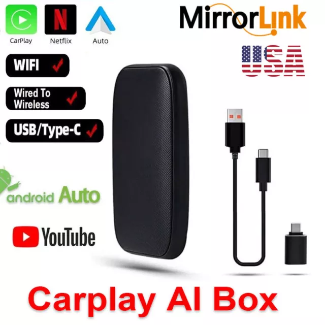 Carplay AI Box Wireless Carplay Android Auto Adapter Car Multimedia Video Gift