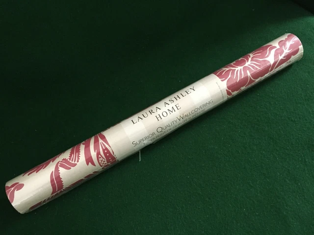 1 Roll Only Laura Ashley Tatton Cranberry Pearlescent Inks Effets Wallpaper