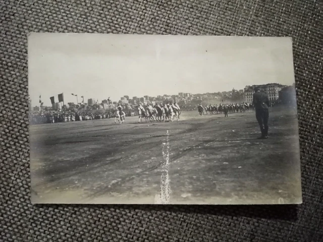 Cpa Military Photo Card Soldiers Horse Parade