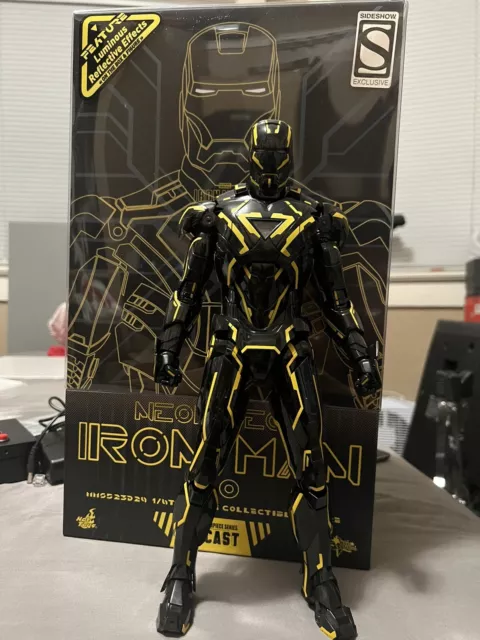 Hot Toys Neon Tech Iron Man 2.0 1:6 Scale Action Figure - Black/Yellow...