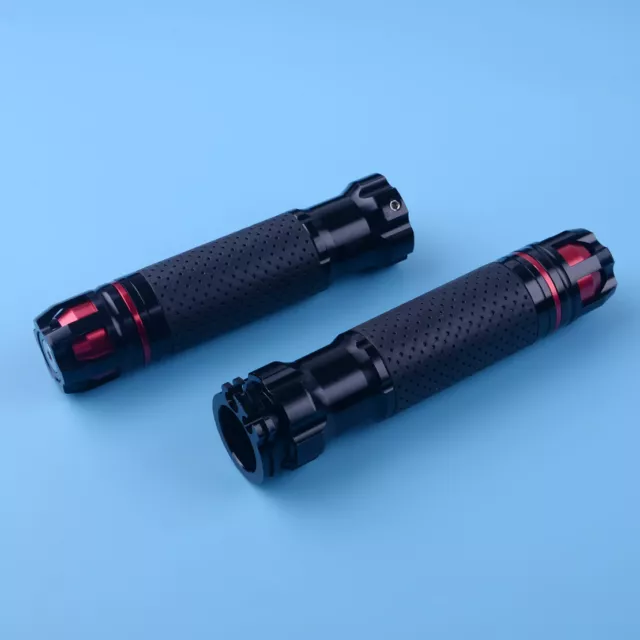 2pcs 7/8'' Motorcycle Throttle CNC Rotatable Handlebar Hand Grips Universal e