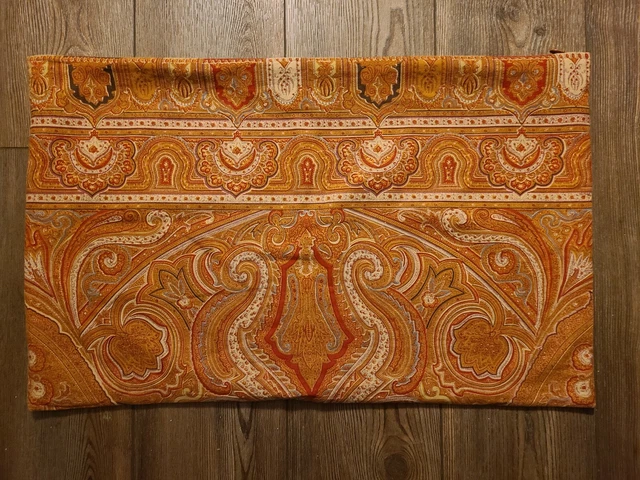 Pottery Barn "Rust Orange Paisley" 16 X 26  Pillow Cover