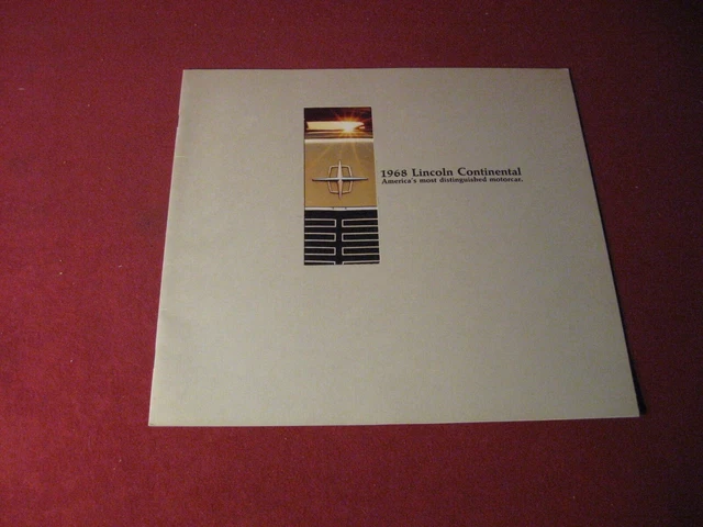 1968 Lincoln Large Prestige Sales Brochure Catalog Booklet Old Original