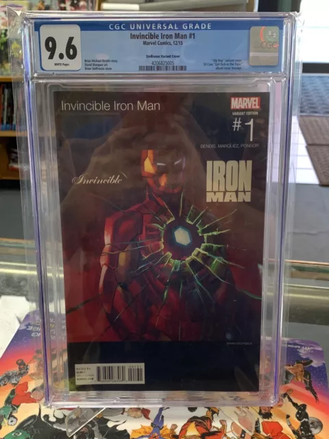 Invincible Iron Man #1 Marvel 2015 Cgc 9.6 Hip Hop 50 Cent Album Cover Homage