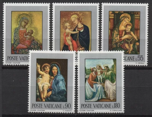Vatican 1971 Sc# 504-508 Mint MNH paintings Madonna Child Holy Family stamps