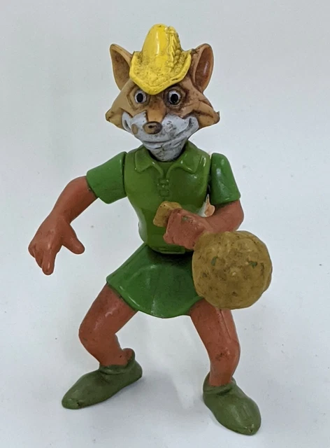 Robin Rood Toy DISNEY'S VINTAGE ROBIN Hood PVC Toy Action Figure w/ Fur Tail £6.07 ...