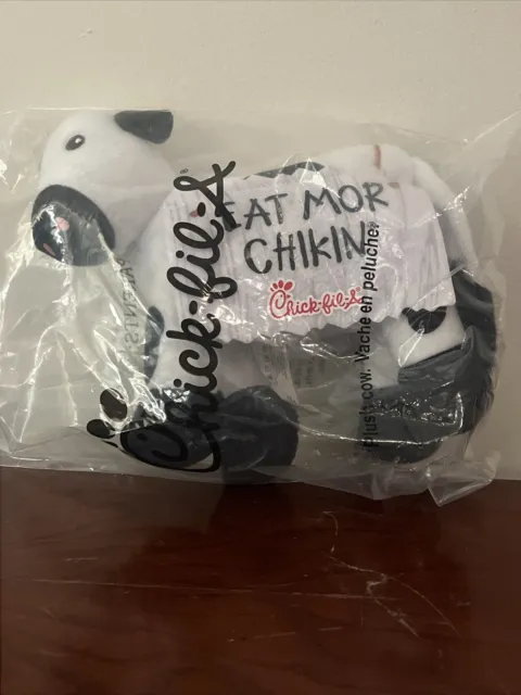 Chick-fil-A Plush Cow Doll Toy Eat Mor Chikin 4" Tall LIMITED EDITION New In BAG