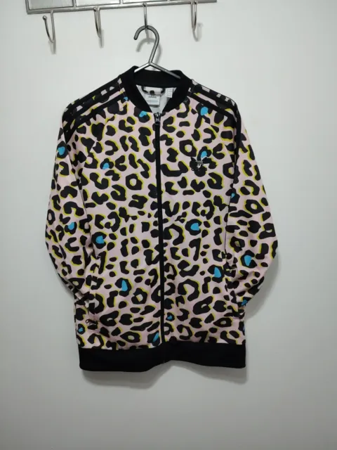 Girls Adidas Tracksuit Top/Jacket 13-14 Years Leopard Print