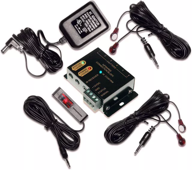 Hidden IR Infrared Remote Control Repeater Extender Emitter Receiver System Kit