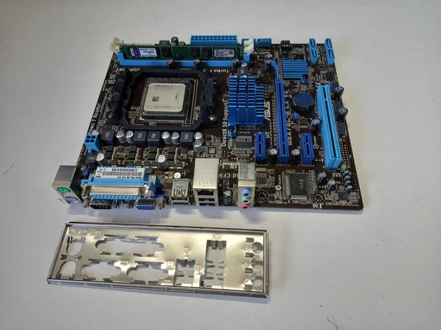 Asus M5A78L LE Rev 1.00 Mainboard +Blende Sockel AM3 AM3+ PCIe DDR3 GBLAN* m945