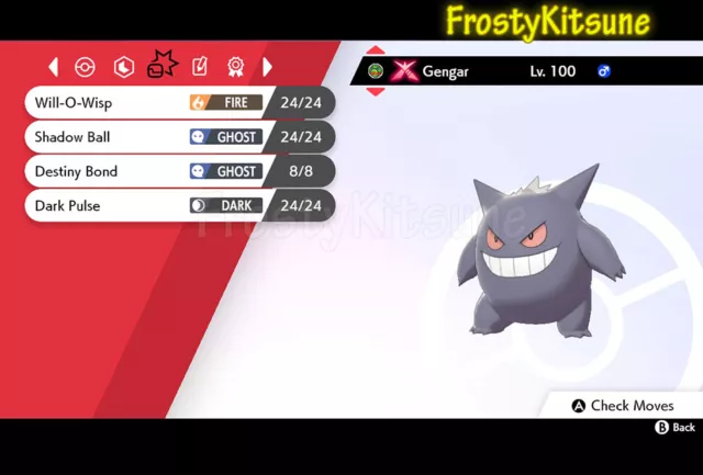 Pokemon SWORD and SHIELD ✨ULTRA SHINY GENGAR 6IV GMAX✨ Battle