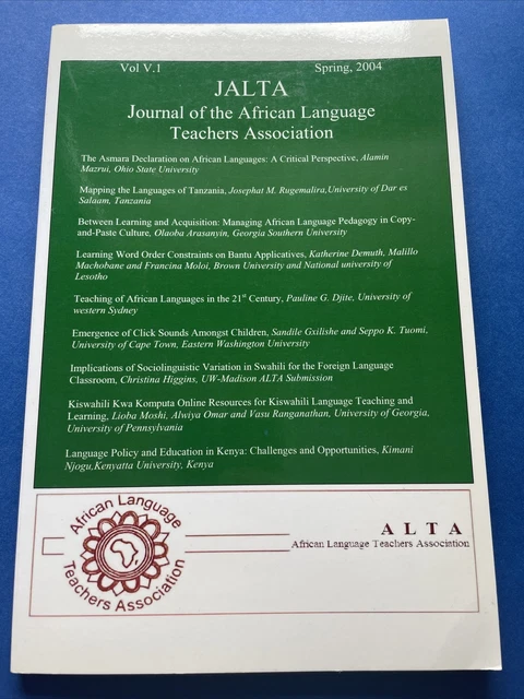 JALTA JOURNAL OF the African Language Teachers Association Vol V.1 ...