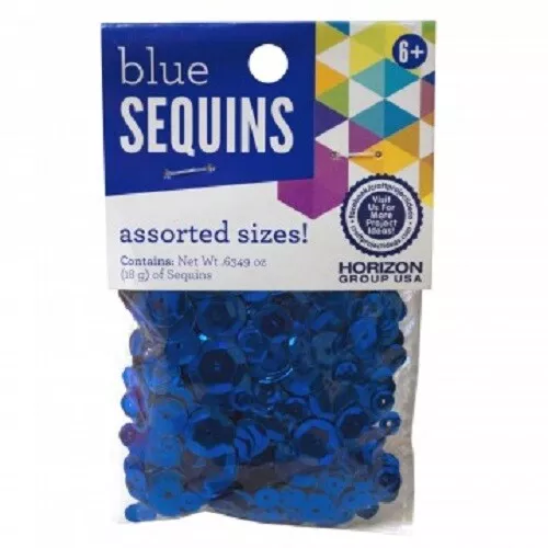 Lentejuelas artesanales azules en tamaños surtidos (10 paquetes)