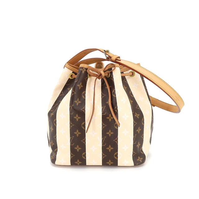 LOUIS VUITTON Monogram Rayures Petit Noe Shoulder Bag M40564 Purse 90190952 LOUIS VUITTON Monogram Rayures Petit Noe Shoulder Bag M40564 Purse 90190952