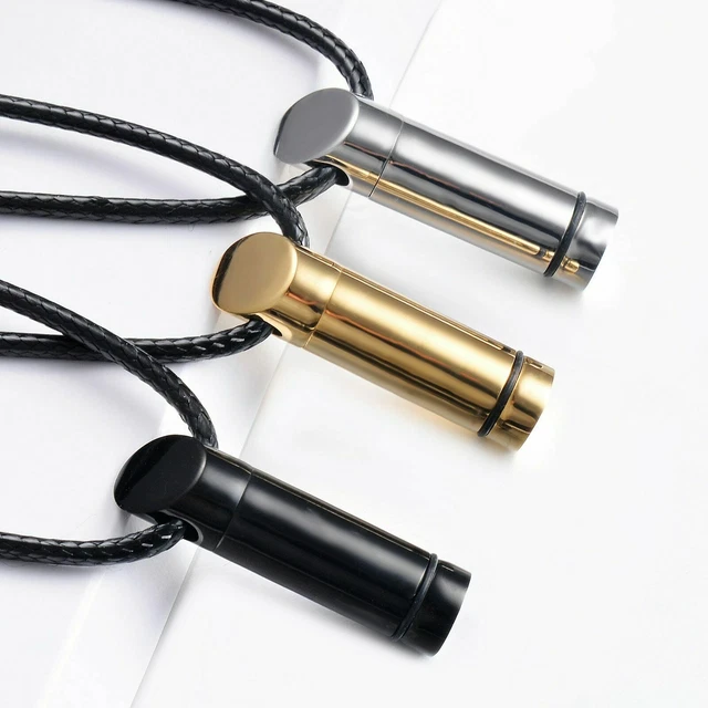 Mens Cremation Ashes Keepsake Silver Urn Pendant Necklace Memorial Jewellery