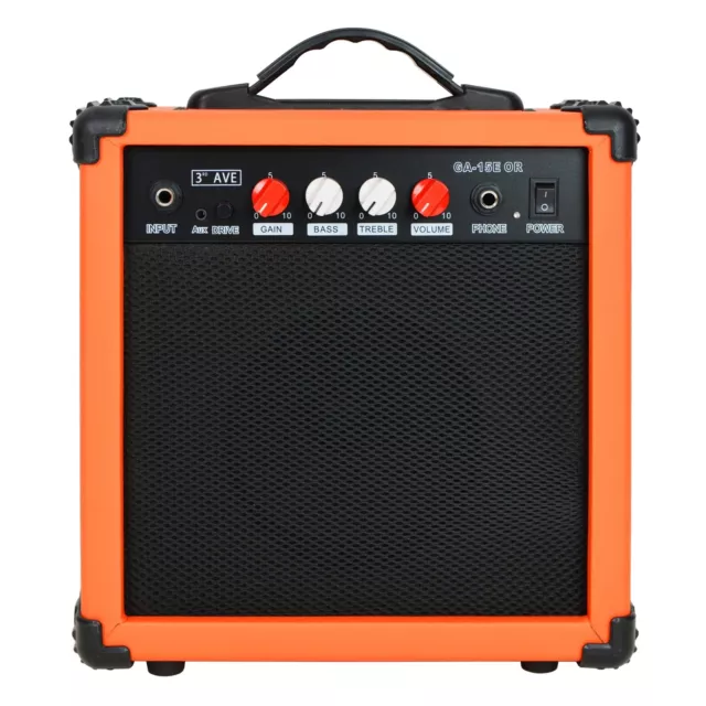 Electric Guitar Amp 15W for Practise and Performance 2-Band EQ - 3rd Avenue
