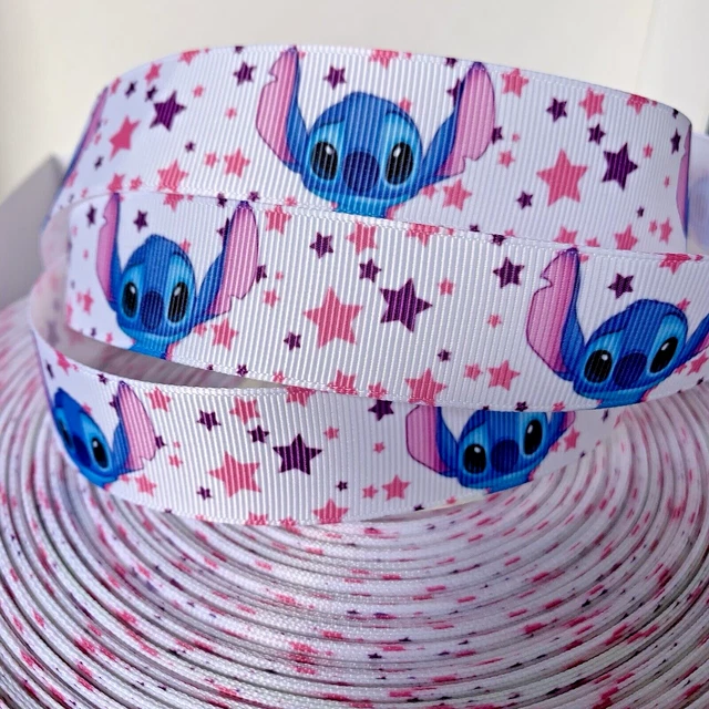 YARD DISNEY STITCH Stars Lilo Alien Grosgrain Ribbon Character Craft ...