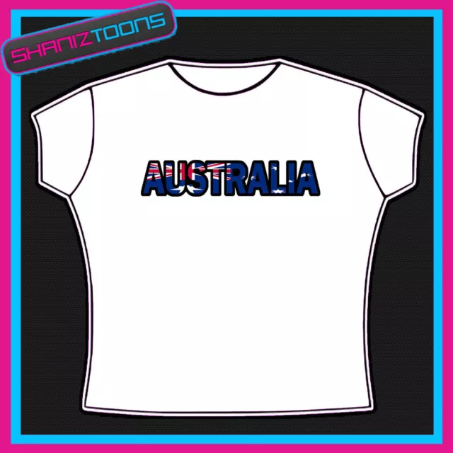 Australia Australian Flag Emblem Tshirt Childs Ladies Adults Sizes