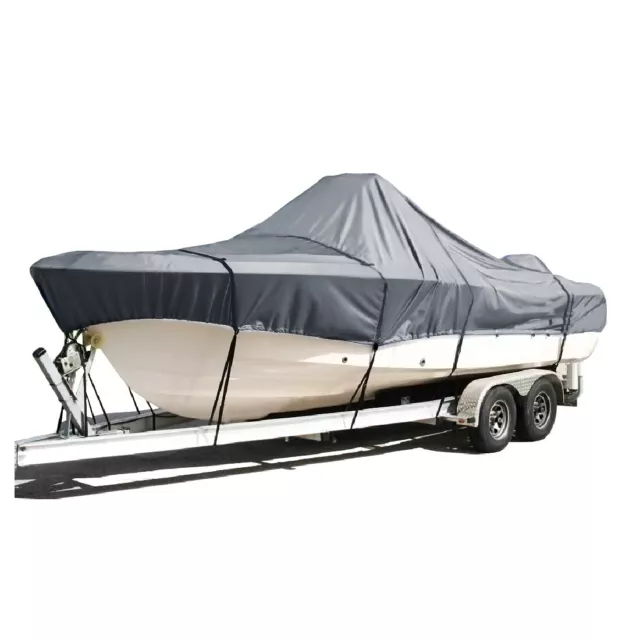 18 -19 ft Pro Bass V hull Fishing Boat Trailerable Cover with trolling motor