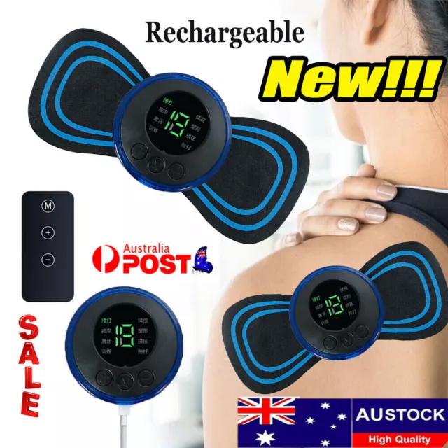 Portable Mini Electric Neck Back Massager EMS Cervical Massage Patch Relief Pain