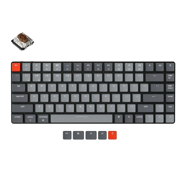 KEYCHRON K3 ULTRASLIM Wireless Mechanical Keyboard Red Switch White