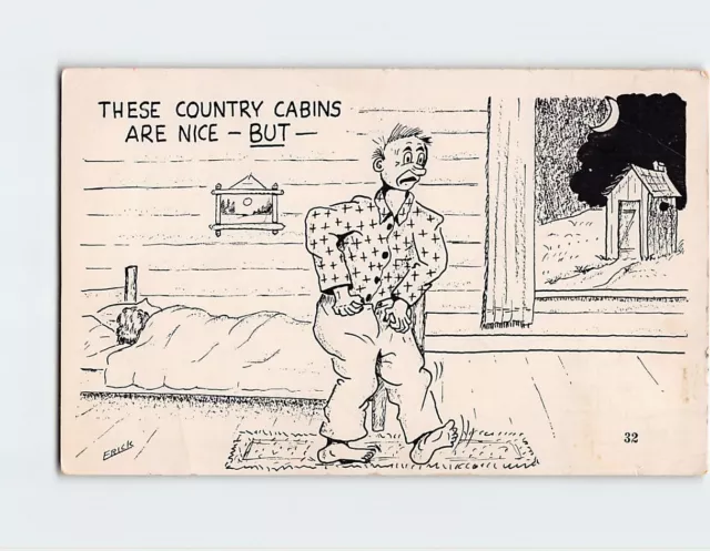 Postcard These Country Cabins Are Nice But with Comic Art Print