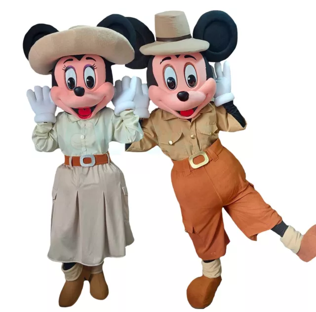 Mascotte Topolino Minnie Safari Mickey safari archeologi beige marrone coppia
