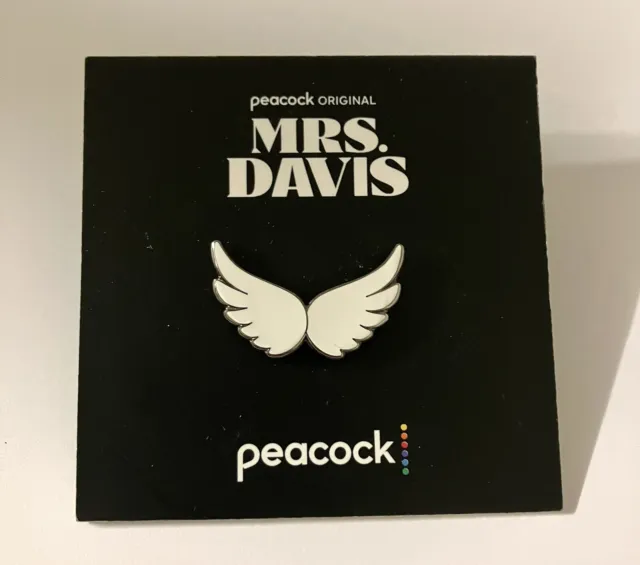 SXSW 2023 Peacock Mrs Davis Wings Promo lapel hat pin Betty Gilpin Nun