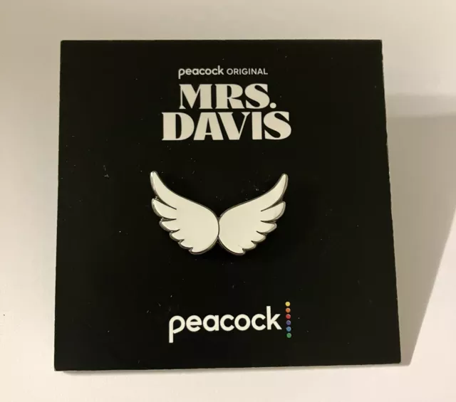 SXSW 2023 Peacock Mrs Davis Wings Promo lapel hat pin Betty Gilpin Nun SXSW 2023 Peacock Mrs Davis Wings Promo lapel hat pin Betty Gilpin Nun