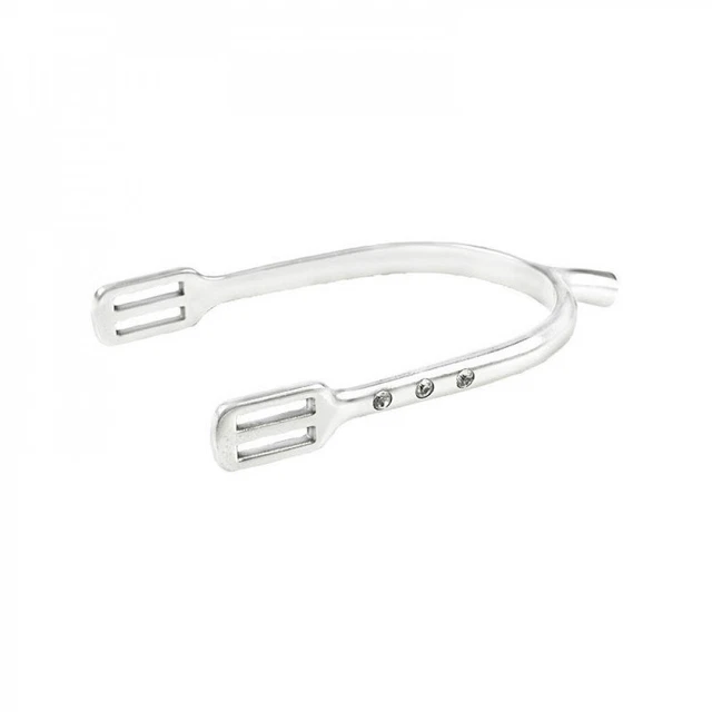 HORZE Bling Spurs - Clear Crystal - Silver - One Size