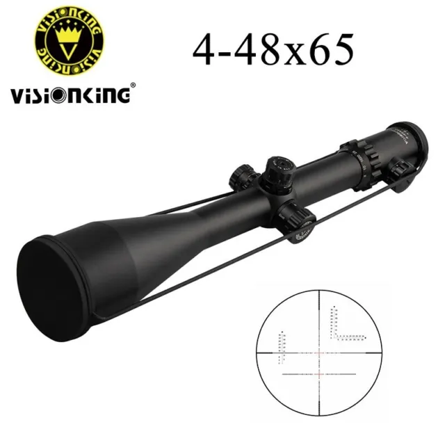 Visionking 4-48x65 Wide Field of View Tactial Rifle Scope Illuminated Reticle